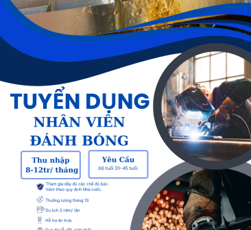 🔥 TUYỂN DỤNG NHÂN VIÊN ĐÁNH BÓNG – ĐI LÀM NGAY 🔥